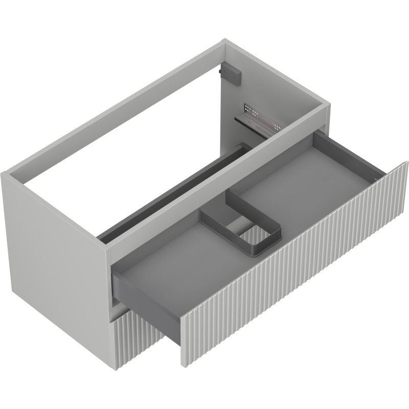 Mexen Rivel vannitoa kapp valamualune 90 cm, 2 sahtlit, sooneline, hall matt - 91A20-09047-2-BFF62