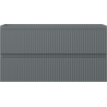 Mexen Rivel Badezimmerunterschrank 90 cm, 2 Schubladen, geriffelt, Graphit matt - 91A20-09047-2-BFF66