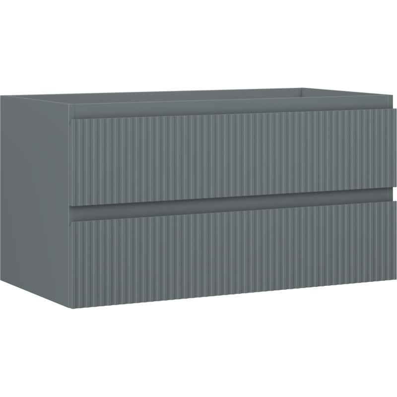 Mexen Rivel vannitoa aluskapp 90 cm, 2 sahtlit, rihveldatud, matt grafiit - 91A20-09047-2-BFF66