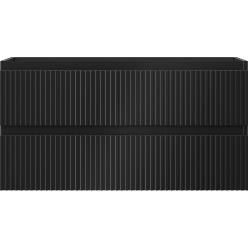 Mexen Rivel vannitoakapp valamu all 90 cm, 2 sahtlit, sooneline, must matt - 91A20-09047-2-BFF71