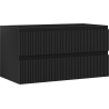 Mexen Rivel Badezimmer-Unterschrank 90 cm, 2 Schubladen, geriffelt, schwarz matt - 91A20-09047-2-BFF71