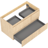 Mexen Rivel vannitoakapp 90 cm, 2 sahtlit, soonitud, tamm - 91A20-09047-2-BFF81