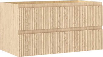 Mexen Rivel kupaonski ormarić ispod umivaonika 90 cm, 2 ladice, s rebrastom teksturom, hrast - 91A20-09047-2-BFF81