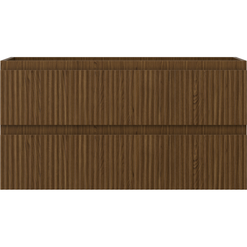 Mexen Rivel mueble de baño bajo lavabo de 90 cm, 2 cajones, ranurado, nogal - 91A20-09047-2-BFF86