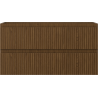 Mexen Rivel Badezimmerschrank für Waschbecken 90 cm, 2 Schubladen, geriffelt, Nussbaum - 91A20-09047-2-BFF86