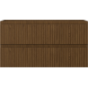 Mexen Rivel badkamerkast onder de wastafel 90 cm, 2 lades, geribbeld, walnoot - 91A20-09047-2-BFF86