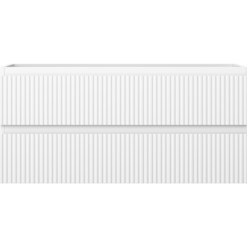 Mexen Rivel armário de casa de banho sob lavatório 100 cm, 2 gavetas, ranhurado, branco mate - 91A20-10047-2-BFF01