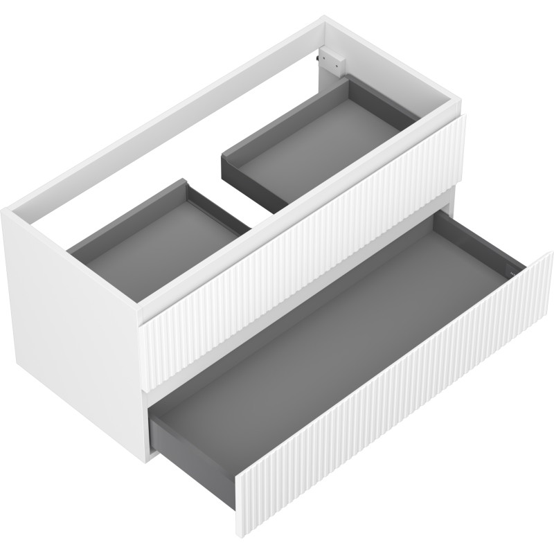 Mexen Rivel vannitoa valamualune kapp 100 cm, 2 sahtlit, sooniline, valge matt - 91A20-10047-2-BFF01