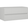 Mexen Rivel Badezimmerschrank für Waschtisch 100 cm, 2 Schubladen, geriffelt, graumatt - 91A20-10047-2-BFF62