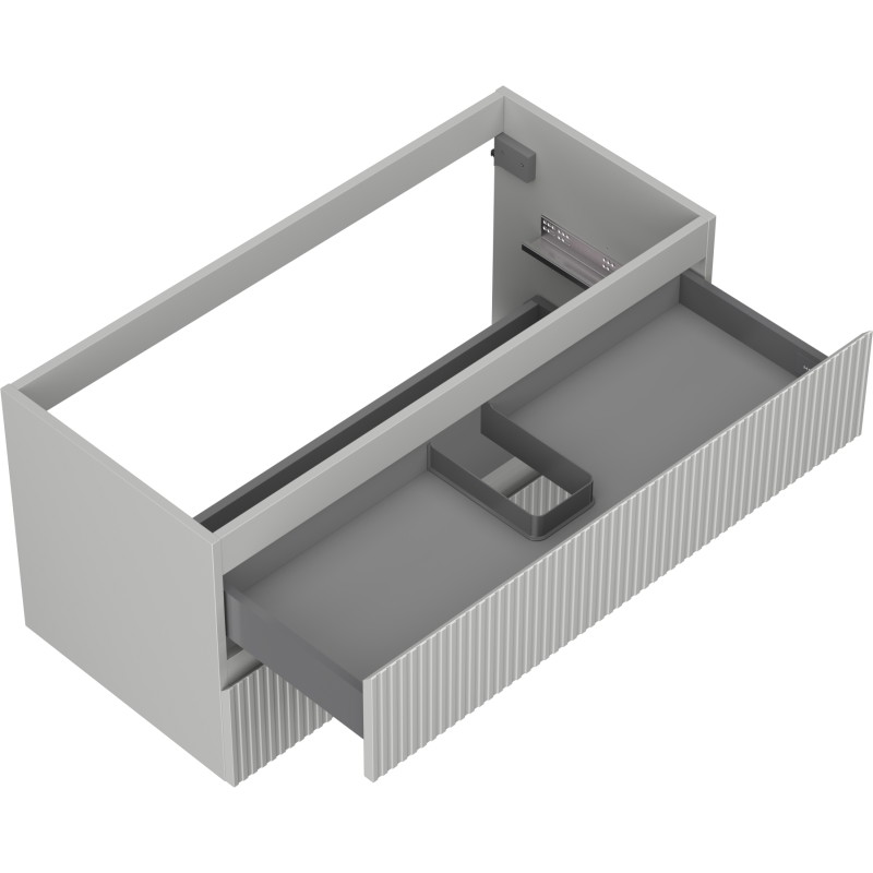 Mexen Rivel vannitoa aluskapp 100 cm, 2 sahtlit, sooneline, hall matt - 91A20-10047-2-BFF62
