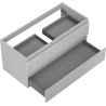 Mexen Rivel Badezimmerschrank für Waschtisch 100 cm, 2 Schubladen, geriffelt, graumatt - 91A20-10047-2-BFF62