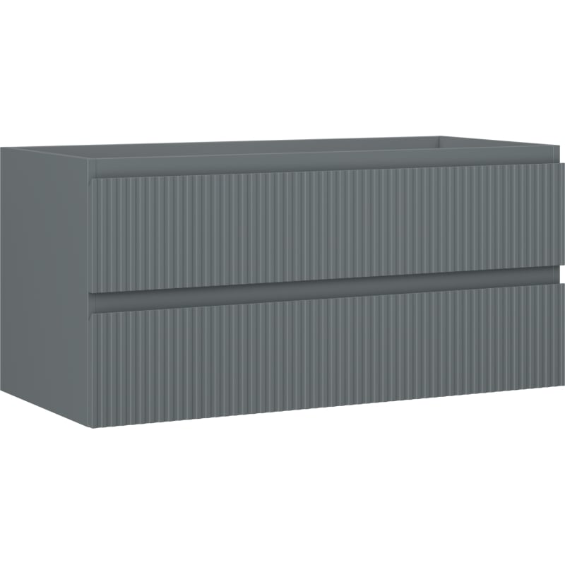 Mexen Rivel vannitoa valamukapp 100 cm, 2 sahtlit, soonikuga, matt grafiit - 91A20-10047-2-BFF66
