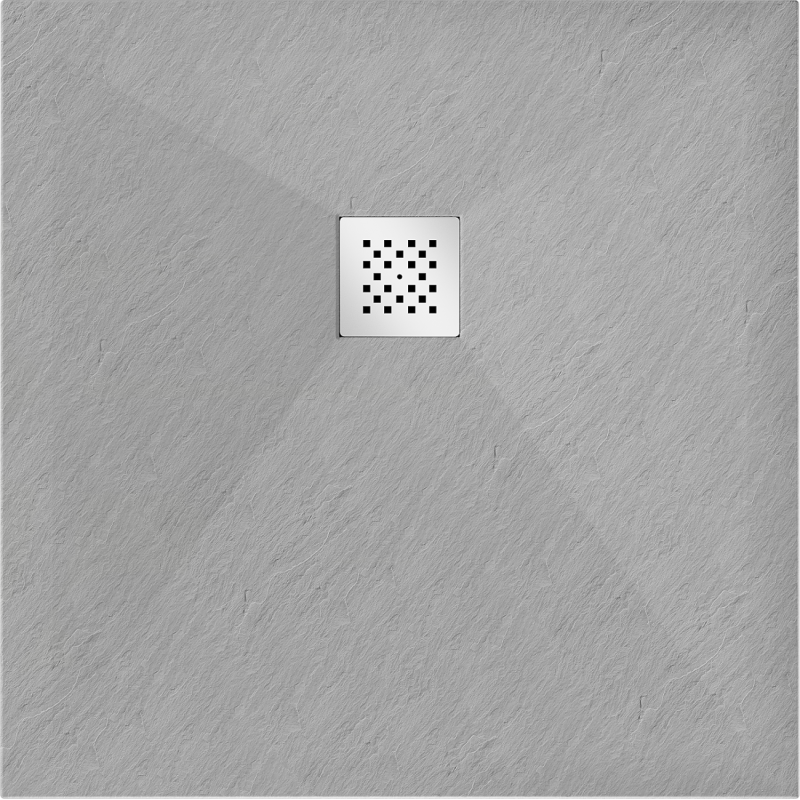 Mexen Stone+ receveur de douche en composite carré 90 x 90 cm, gris-béton - 44619090