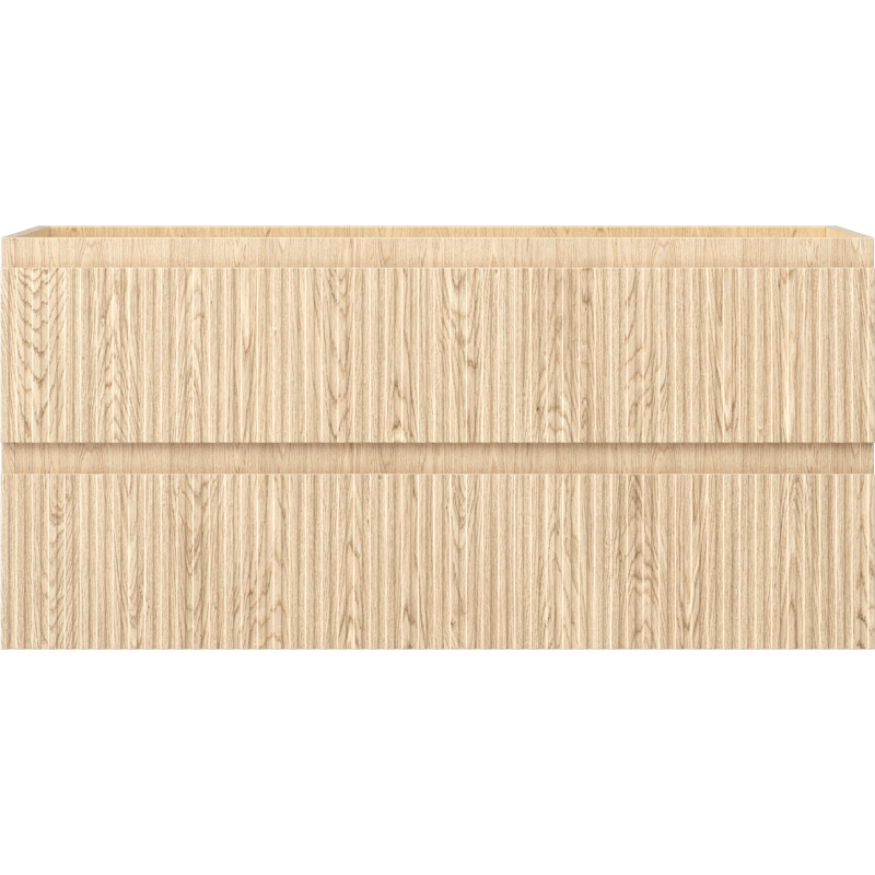 Mexen Rivel armário de casa de banho para lavatório 100 cm, 2 gavetas, canelado, carvalho - 91A20-10047-2-BFF81