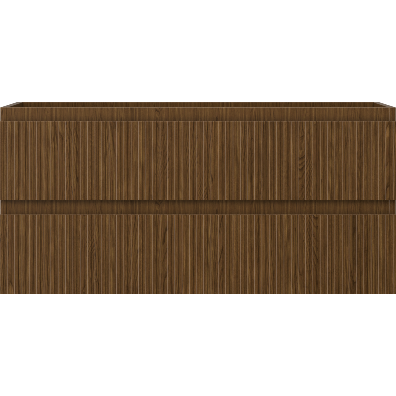 Mexen Rivel meuble de salle de bain sous lavabo 100 cm, 2 tiroirs, rainuré, noyer - 91A20-10047-2-BFF86