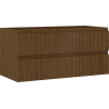 Mexen Rivel Badezimmerschrank 100 cm, 2 Schubladen, gerillt, Nussbaum - 91A20-10047-2-BFF86