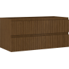 Mexen Rivel meuble de salle de bains sous-lavabo 100 cm, 2 tiroirs, rainuré, noyer - 91A20-10047-2-BFF86
