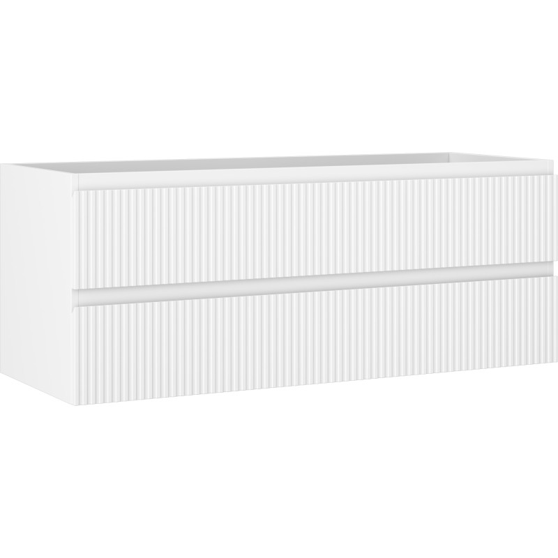 Mexen Rivel vannitoa valamu aluskapp 120 cm, 2 sahtlit, soonikkoes, mattvalge - 91A20-12047-2-BFF01
