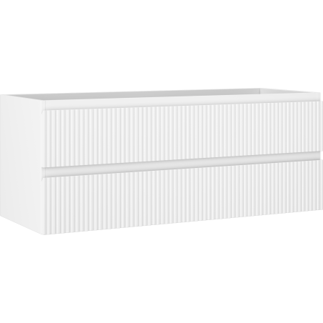 Mexen Rivel mobile bagno sottolavabo 120 cm, 2 cassetti, scanalato, bianco opaco - 91A20-12047-2-BFF01