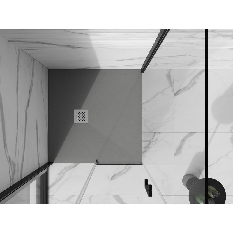 Mexen Stone+ receveur de douche carré en composite 100 x 100 cm, gris-béton - 44611010