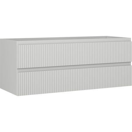 Mexen Rivel kupaonski ormarić ispod umivaonika 120 cm, 2 ladice, rebrasti, sivi mat - 91A20-12047-2-BFF62