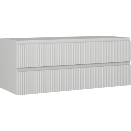Mexen Rivel meuble lavabo salle de bain 120 cm, 2 tiroirs, rainuré, gris mat - 91A20-12047-2-BFF62