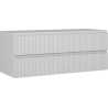 Mexen Rivel Badezimmerschrank Unterschrank 120 cm, 2 Schubladen, geriffelt, grau matt - 91A20-12047-2-BFF62