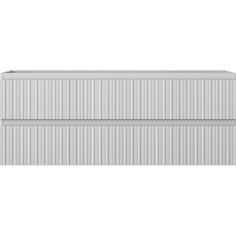 Mexen Rivel badkamerkast onder wastafel 120 cm, 2 lades, geribbeld, grijs mat - 91A20-12047-2-BFF62