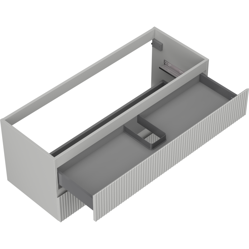 Mexen Rivel mueble de baño para lavabo 120 cm, 2 cajones, acanalado, gris mate - 91A20-12047-2-BFF62