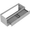 Mexen Rivel Badezimmerschrank Unterschrank 120 cm, 2 Schubladen, geriffelt, grau matt - 91A20-12047-2-BFF62