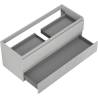 Mexen Rivel Badezimmerschrank Unterschrank 120 cm, 2 Schubladen, geriffelt, grau matt - 91A20-12047-2-BFF62