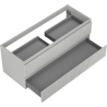 Mexen Rivel meuble lavabo salle de bain 120 cm, 2 tiroirs, rainuré, gris mat - 91A20-12047-2-BFF62