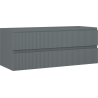 Mexen Rivel kupaonski ormarić ispod umivaonika 120 cm, 2 ladice, rebraste, mat grafit - 91A20-12047-2-BFF66