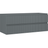 Mexen Rivel szafka łazienkowa podumywalkowa 120 cm, 2 szuflady, ryflowana , grafit mat - 91A20-12047-2-BFF66