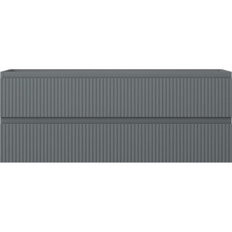 Mexen Rivel armário de casa de banho para lavatório 120 cm, 2 gavetas, estriado, grafite mate - 91A20-12047-2-BFF66