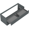 Mexen Rivel Badezimmerschrank für Waschtisch 120 cm, 2 Schubladen, gerillt, Graphit matt - 91A20-12047-2-BFF66