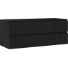 Mexen Rivel Badezimmerschrank unter Waschbecken 120 cm, 2 Schubladen, geriffelt, schwarz matt - 91A20-12047-2-BFF71