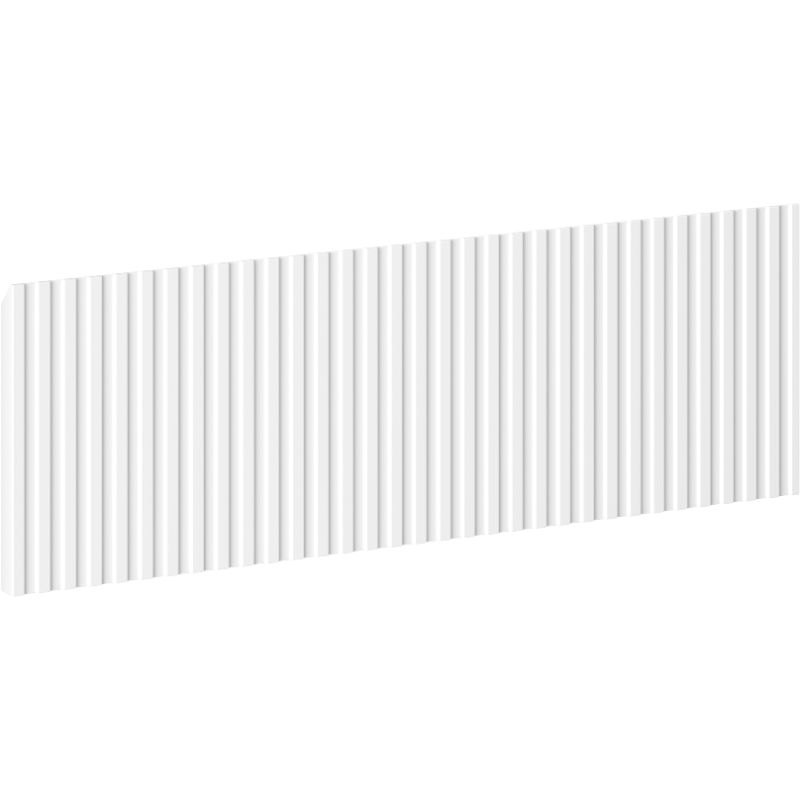 Mexen Rivel Front geriffelt für Badschrankkorpus 60 x 20 cm, weiß matt - 91A20-0600-235-1-01