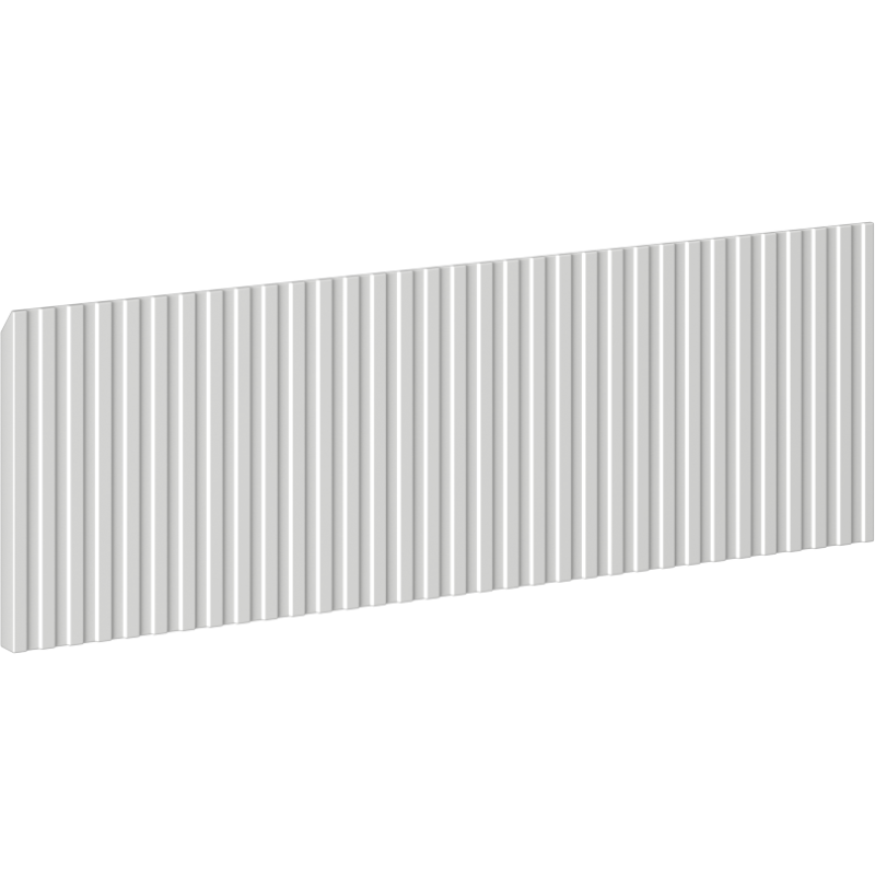 Mexen Rivel geribbelde voorkant voor badkamerkast 70 x 20 cm, grijze mat - 91A20-0700-235-1-62