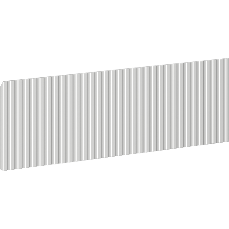 Mexen Rivel Front gerillt für Badschrankkorpus 60 x 20 cm, Grau Matt - 91A20-0600-235-1-62