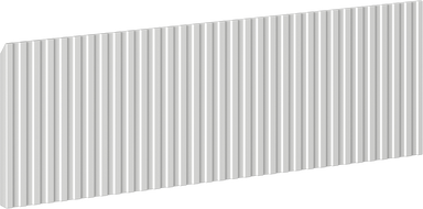 Mexen Rivel front geribbeld voor wastafelkast 60 x 20 cm, grijs mat - 91A20-0600-235-1-62