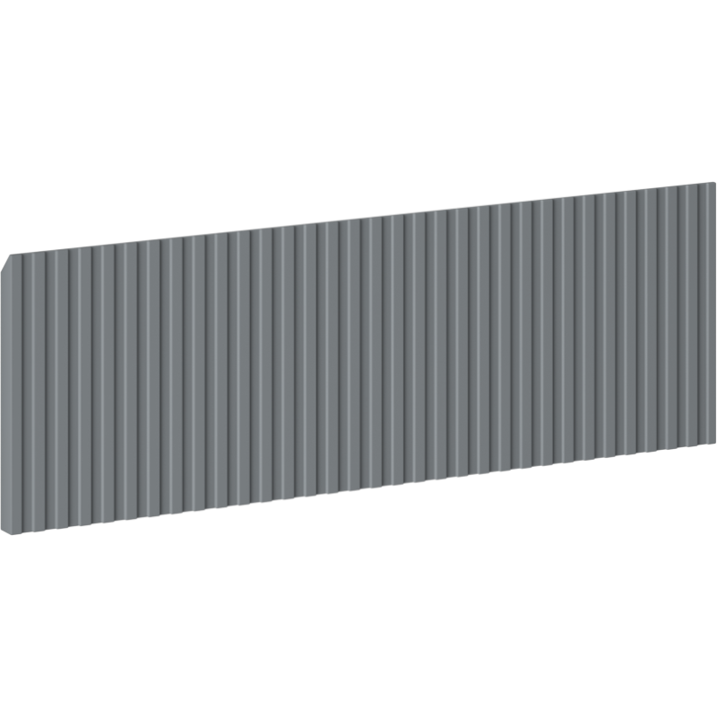 Mexen Rivel Front geriffelt für das Gehäuse eines Badezimmerschranks 70 x 20 cm, Graphit matt - 91A20-0700-235-1-66