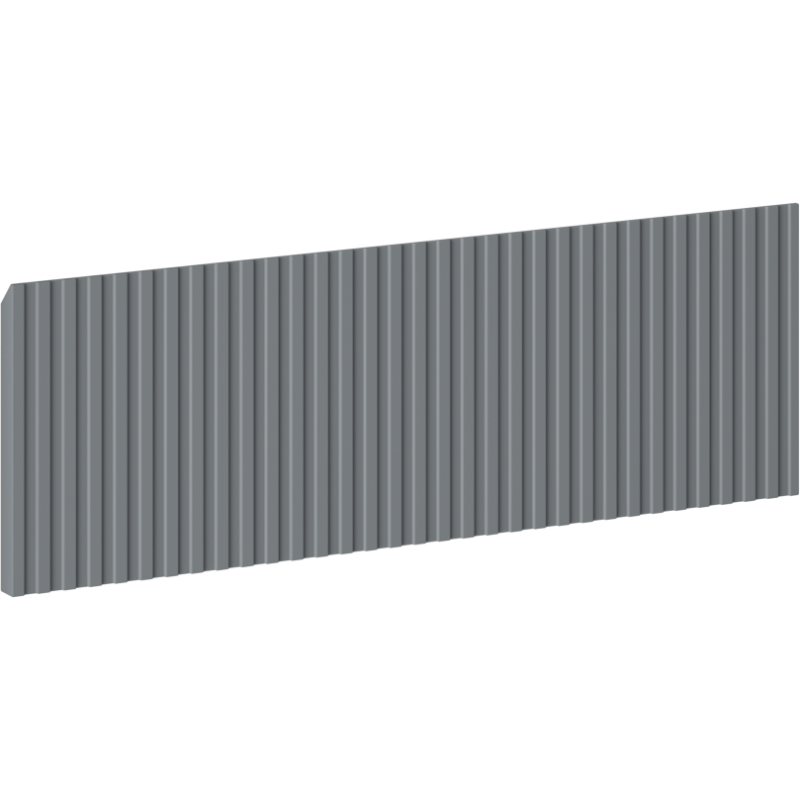 Mexen Rivel geprofileerde front voor badkamerkast 50 x 20 cm, grafiet mat - 91A20-0500-235-1-66