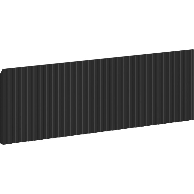 Mexen Rivel façade rainurée pour corps de meuble de salle de bains 60 x 20 cm, noir mat - 91A20-0600-235-1-71