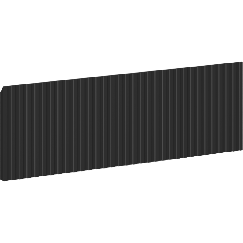 Mexen Rivel front ryflowany do korpusu szafki łazienkowej 70 x 20 cm, czarny mat - 91A20-0700-235-1-71