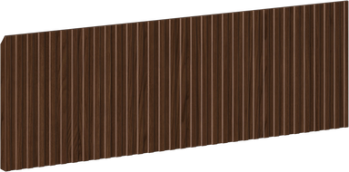 Mexen Rivel geribbelde front voor badkamerkast 60 x 20 cm, walnoot - 91A20-0600-235-1-86