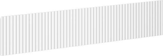 Mexen Rivel geribbeld frontpaneel voor badkamerkast 80 x 20 cm, wit mat - 91A20-0800-235-1-01