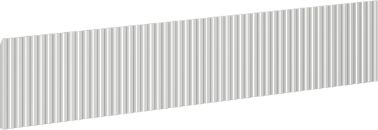 Mexen Rivel Front geriffelt für Waschtischschrank 100 x 20 cm, Grau Matt - 91A20-1000-235-1-62