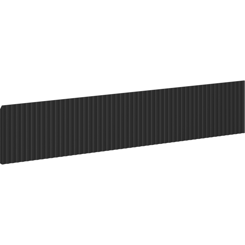 Mexen Rivel frente ranurado para el cuerpo del gabinete del baño 90 x 20 cm, negro mate - 91A20-0900-235-1-71