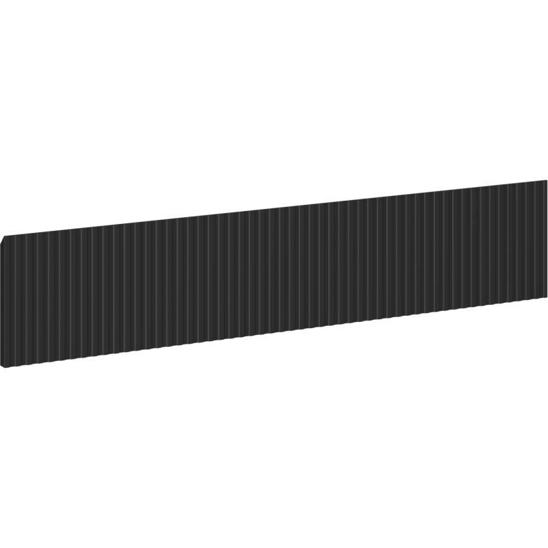 Mexen Rivel geribbeld frontpaneel voor badkamerkast 90 x 20 cm, zwarte mat - 91A20-0900-235-1-71